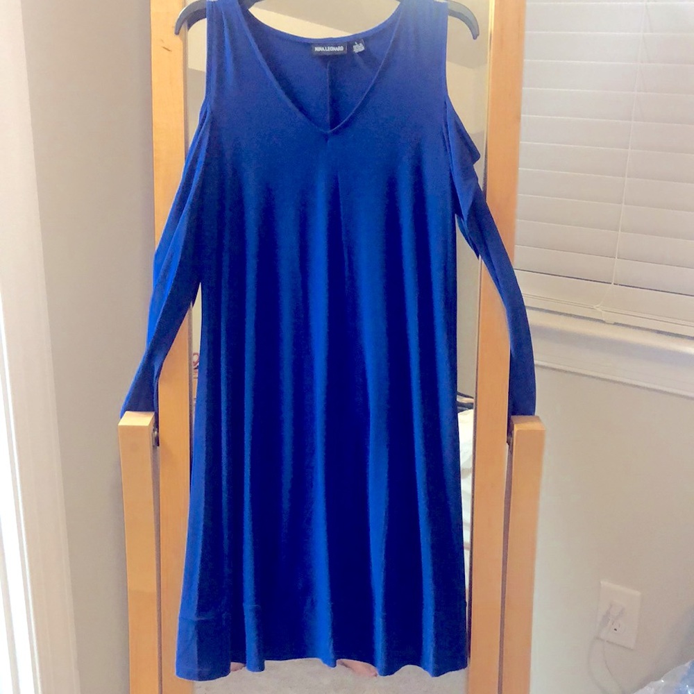 Nina Leonard Cold Shoulder Dress